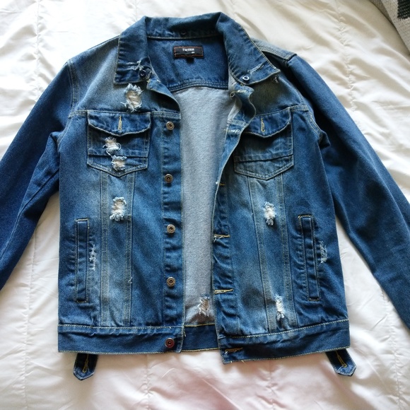 tattered denim jacket